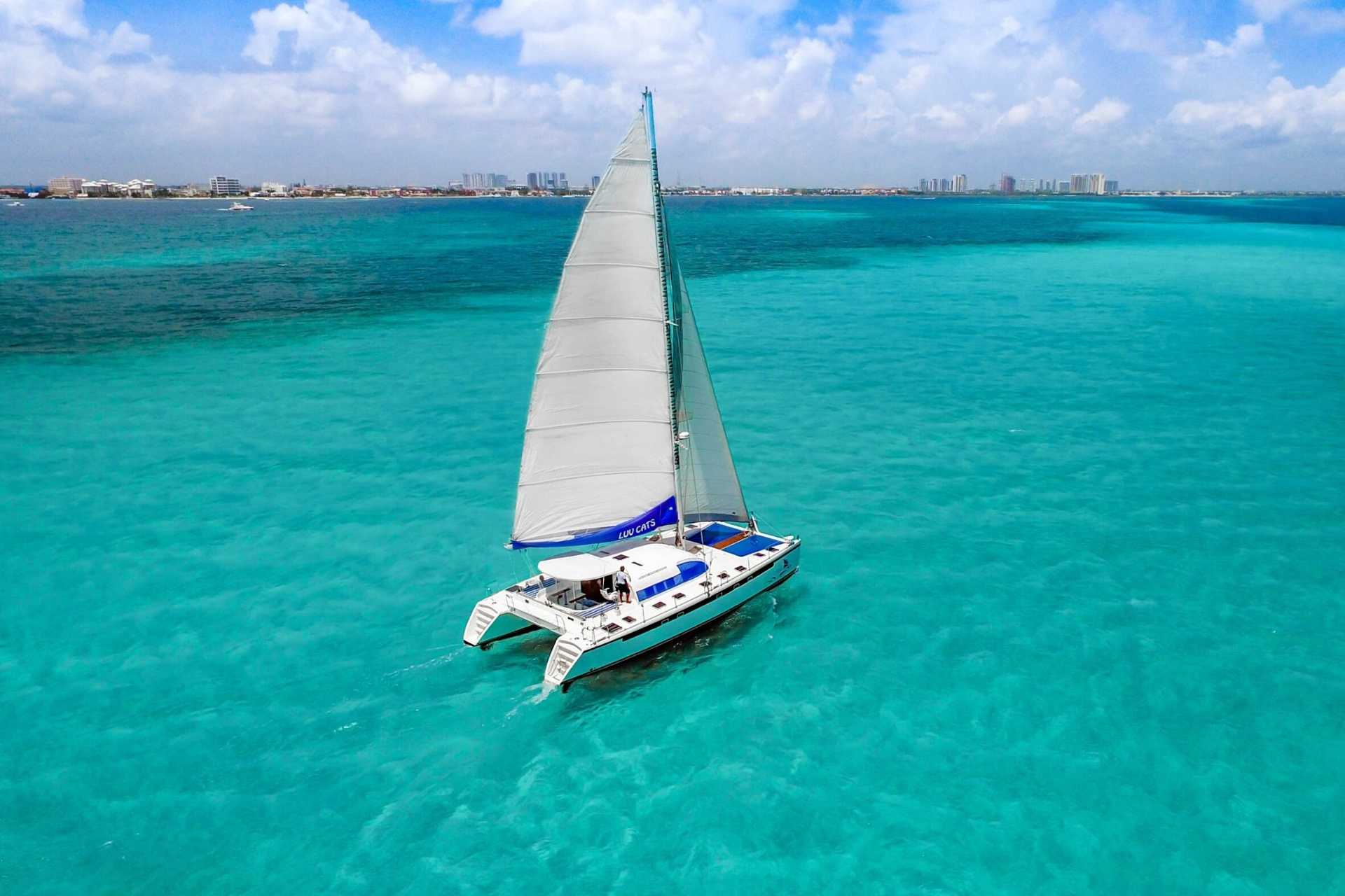 6 - HiRes - Luv Cat - Isla Mujeres Catamaran Tour - Cancun Sailing-1