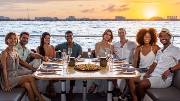 01 - LORES - Cancun Sunset - Vision Catamaran - Cancun Sailing-1