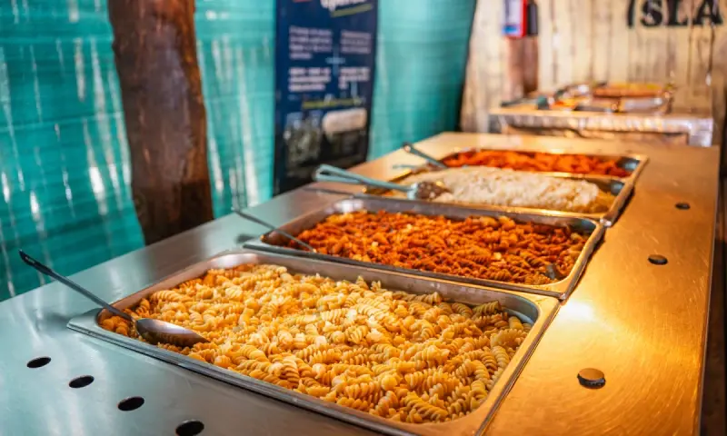 Privilege experience pasta buffet in the beach club